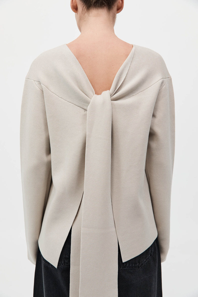 Milano Knit Scarf Jumper - Creme