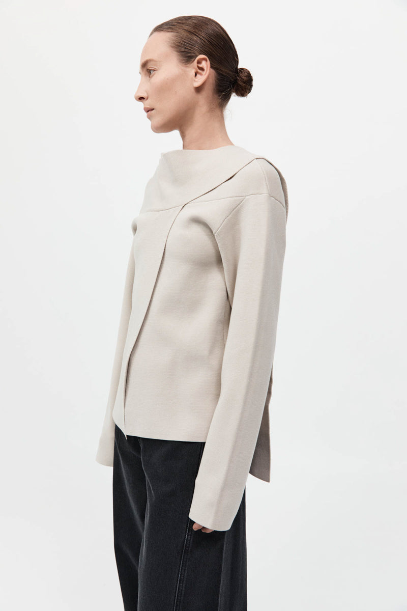Milano Knit Scarf Jumper - Creme