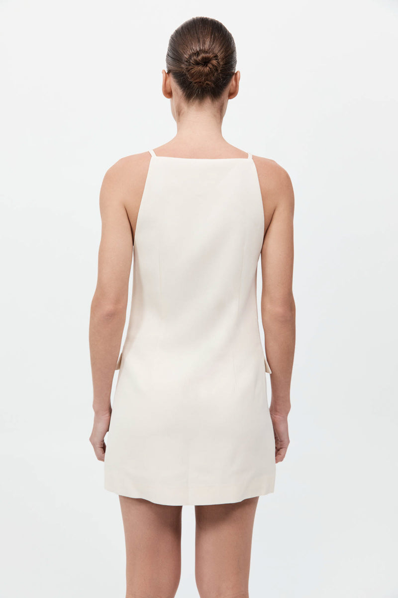 Hybrid Tailored Mini Dress - Off White