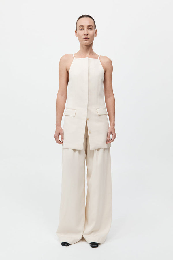 Hybrid Tailored Mini Dress - Off White
