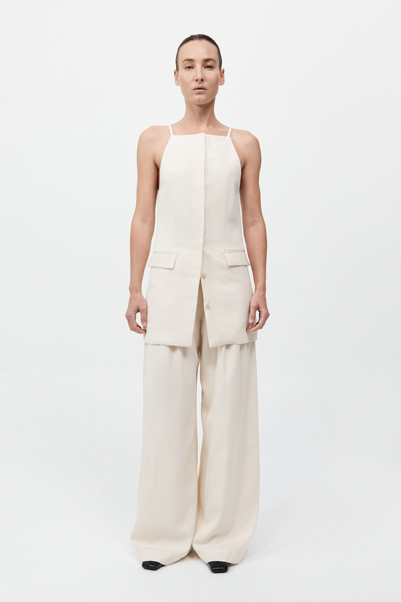 Hybrid Tailored Mini Dress - Off White