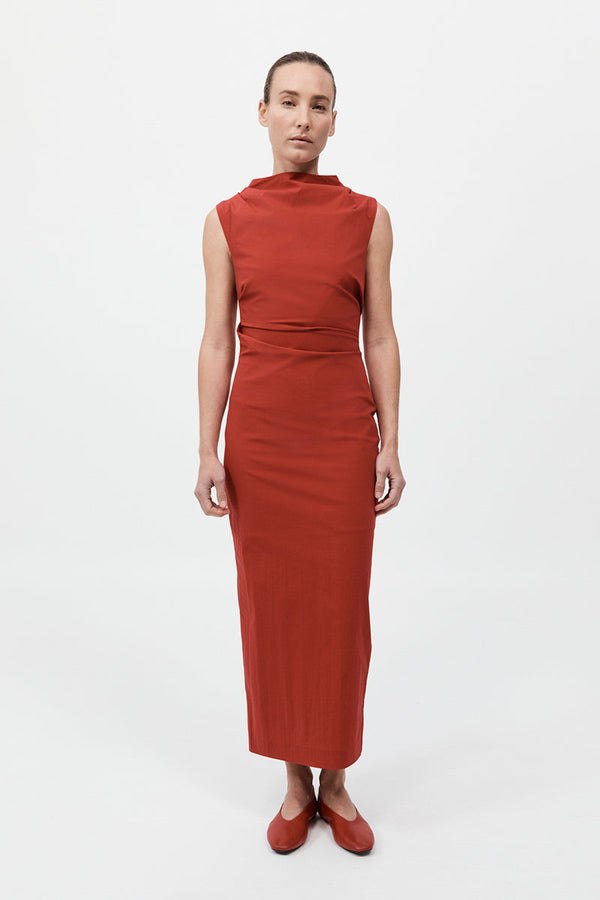 Soft Sculptural Dress - Rosso