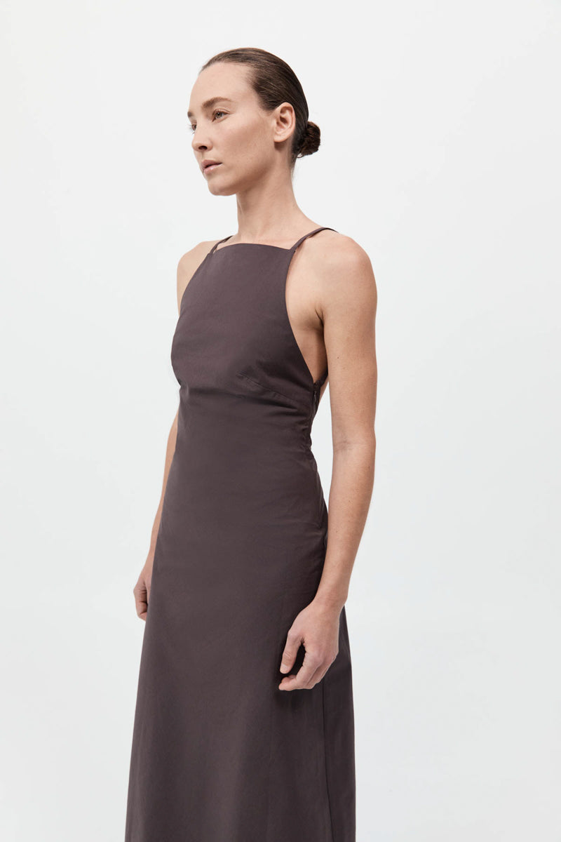 Minimal Bias Dress - Chocolate Plum