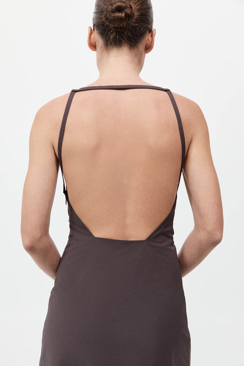 Minimal Bias Dress - Chocolate Plum