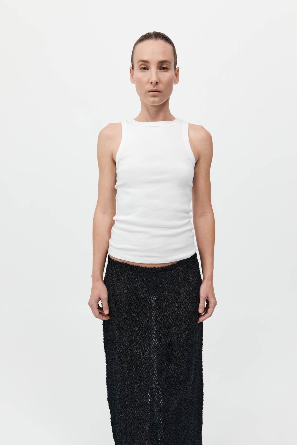 Organic Cotton Bateau Tank - White