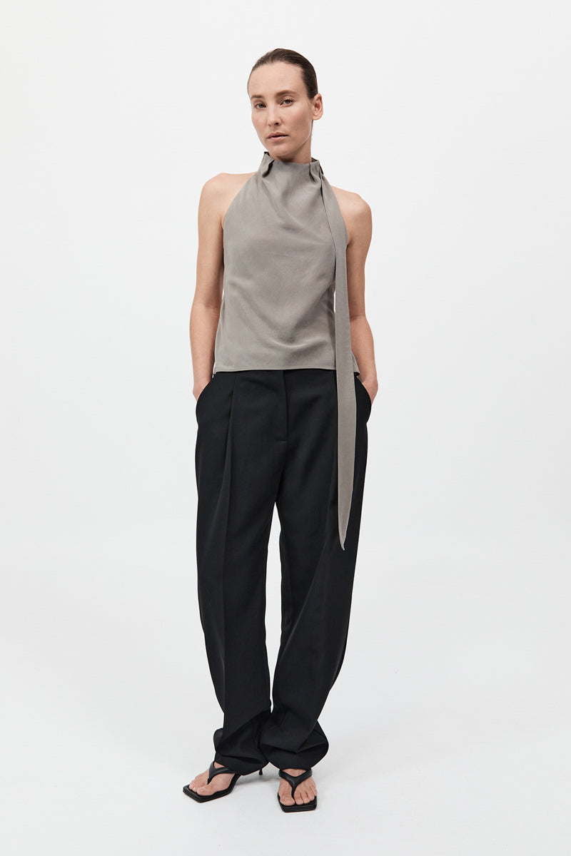 Bias Scarf Top - Slate