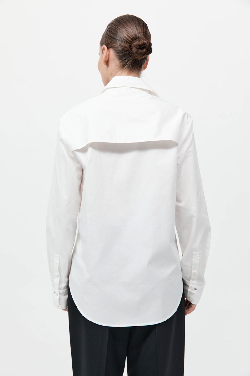 Detachable Tie Shirt - White
