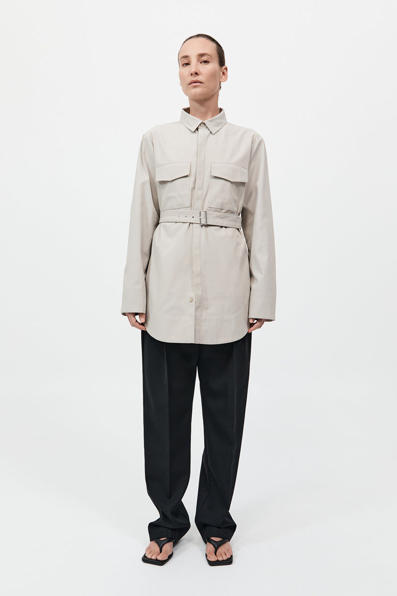 Utility Shirt Jacket - Creme