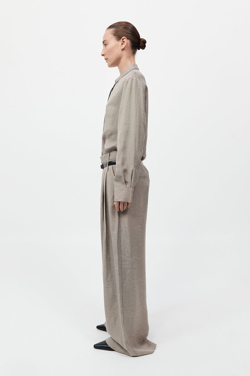 Melange Double Loop Pants - Rye