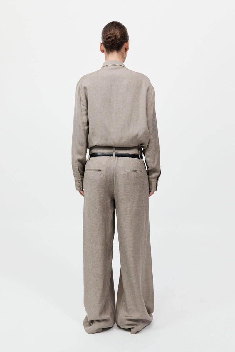 Melange Double Loop Pants - Rye