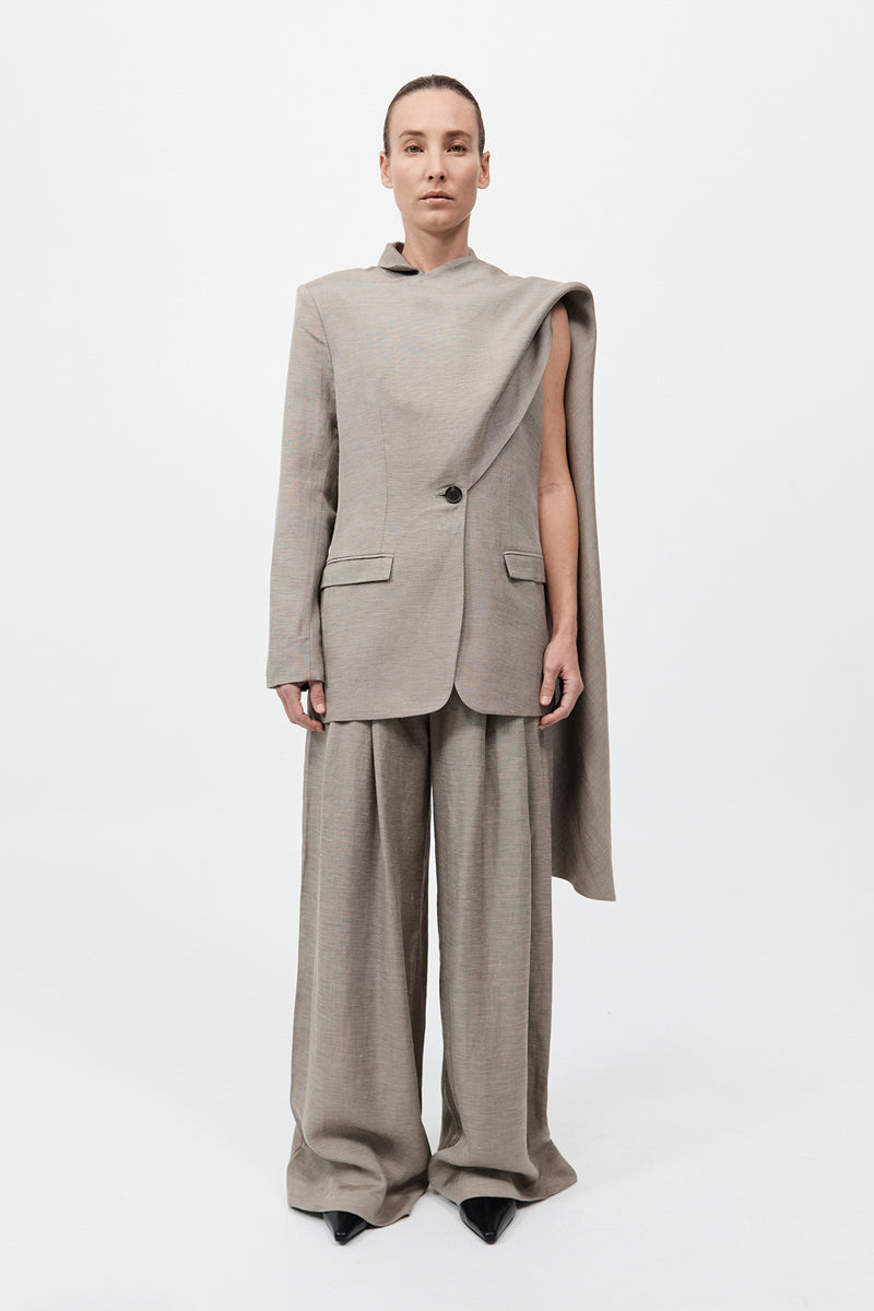 Melange Double Loop Pants - Rye