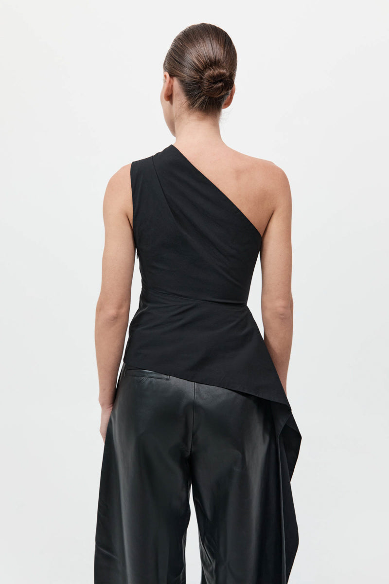 Asymm Origami Top - Black