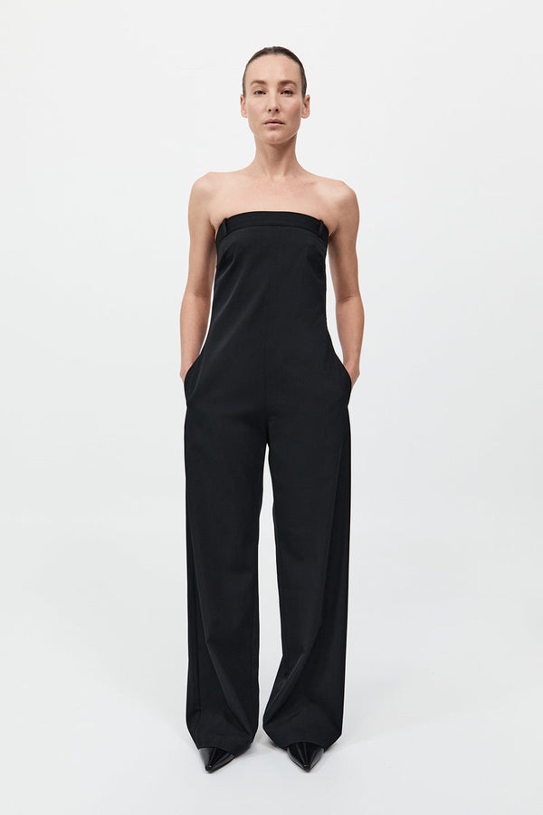 Deconstructed Tailored Jumpsuit - Black
