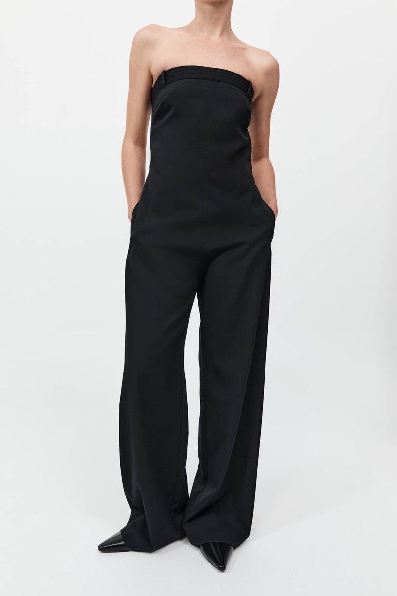 Deconstructed Tailored Jumpsuit - Black
