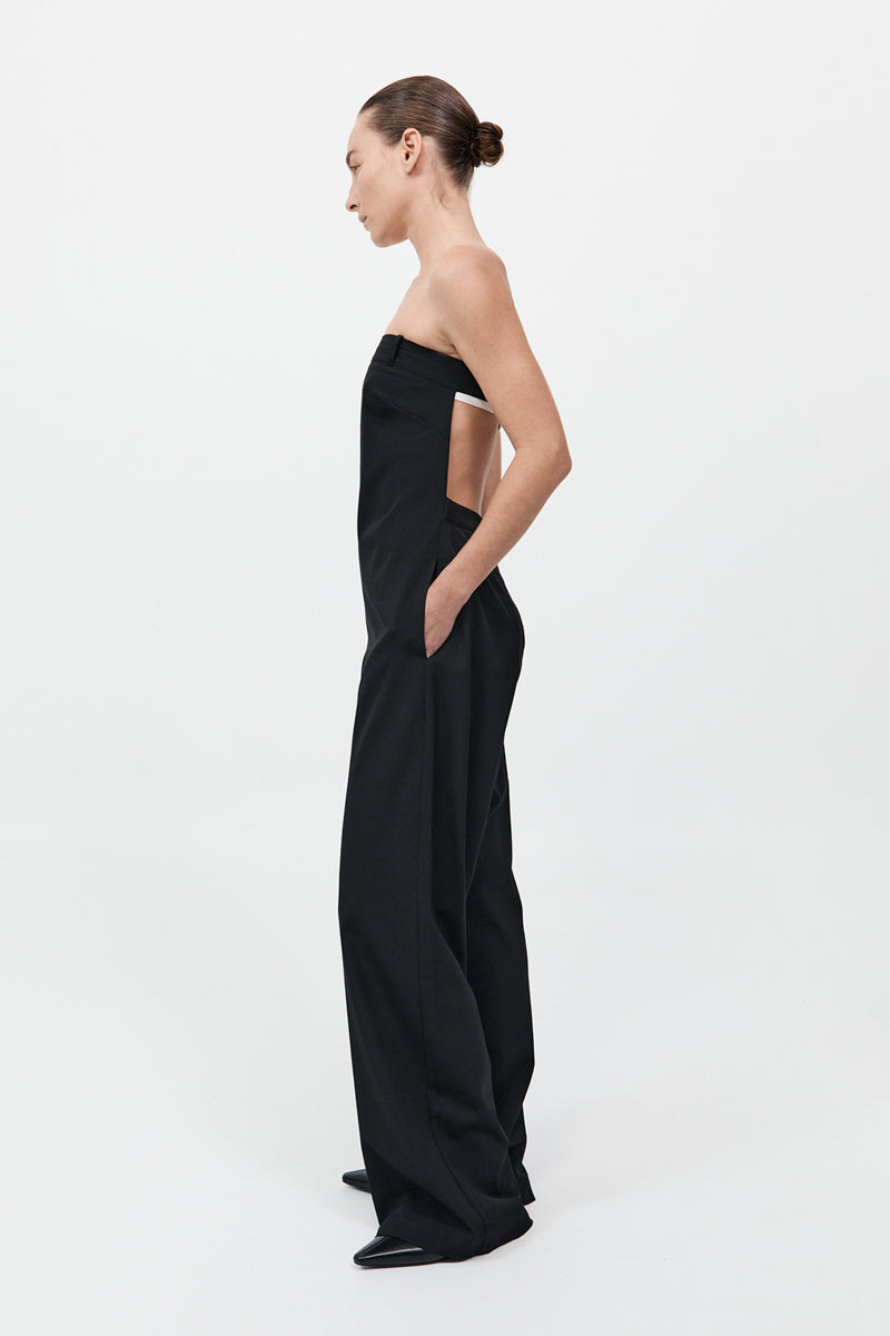 Deconstructed Tailored Jumpsuit - Black
