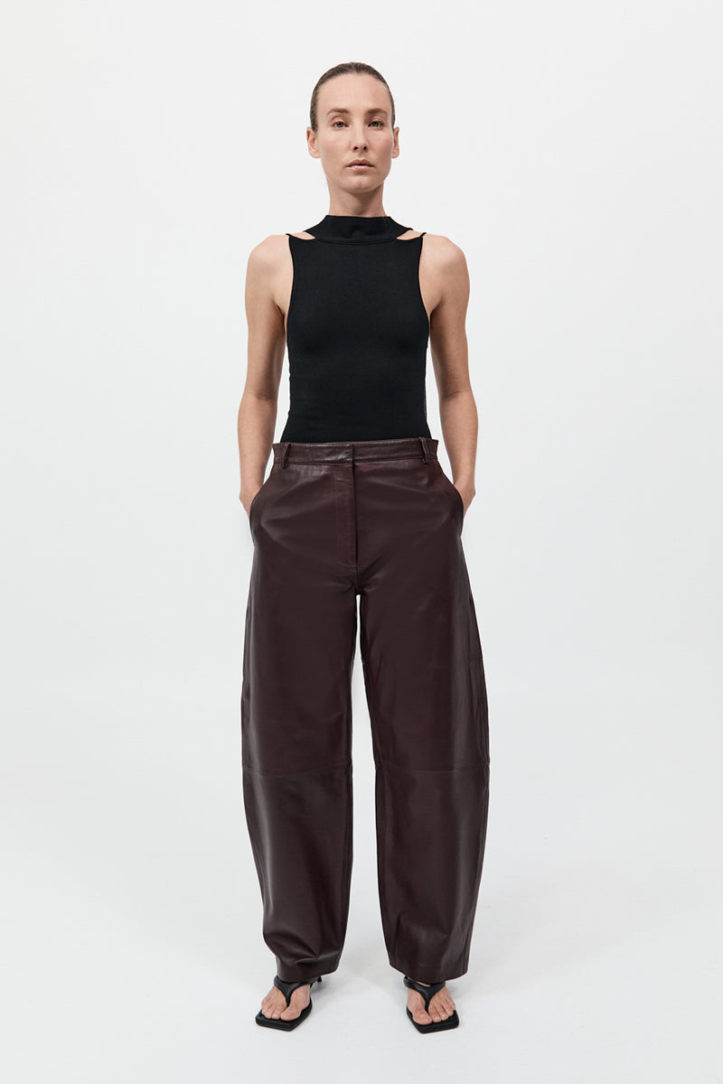 Knit Scarf Top - Black