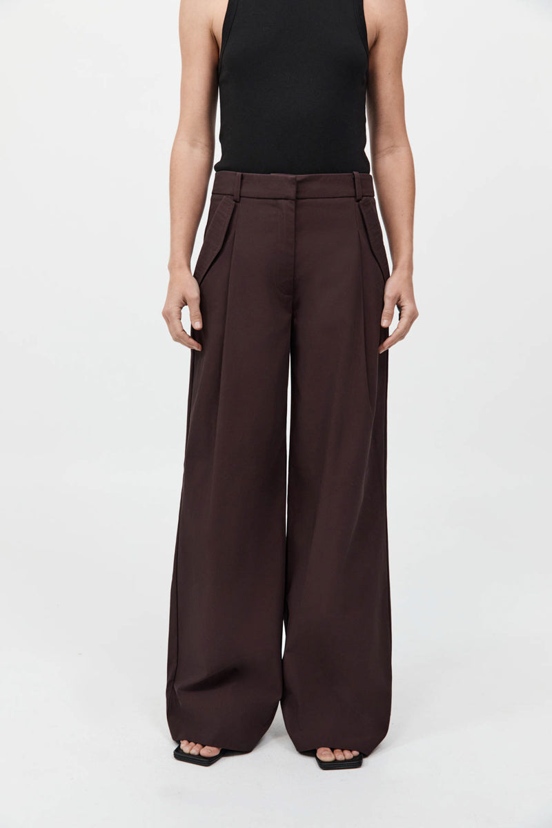 Utility Pleat Pants - Port