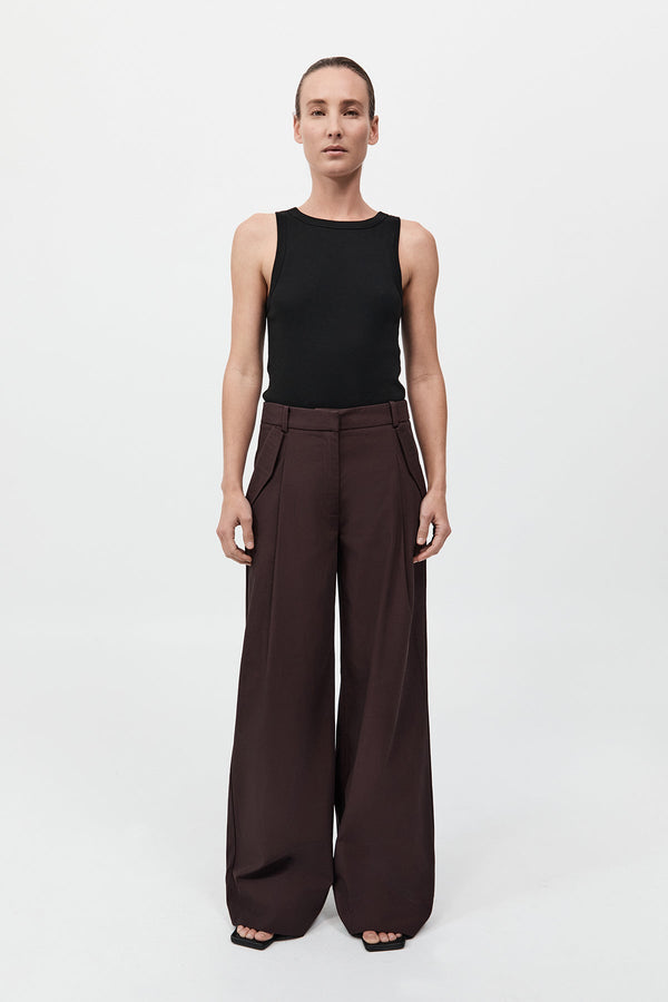 Organic Cotton Bateau Tank - Jet Black