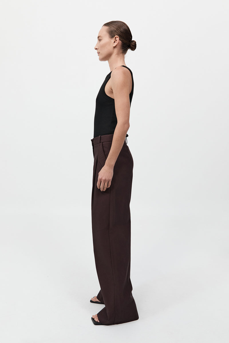 Utility Pleat Pants - Port