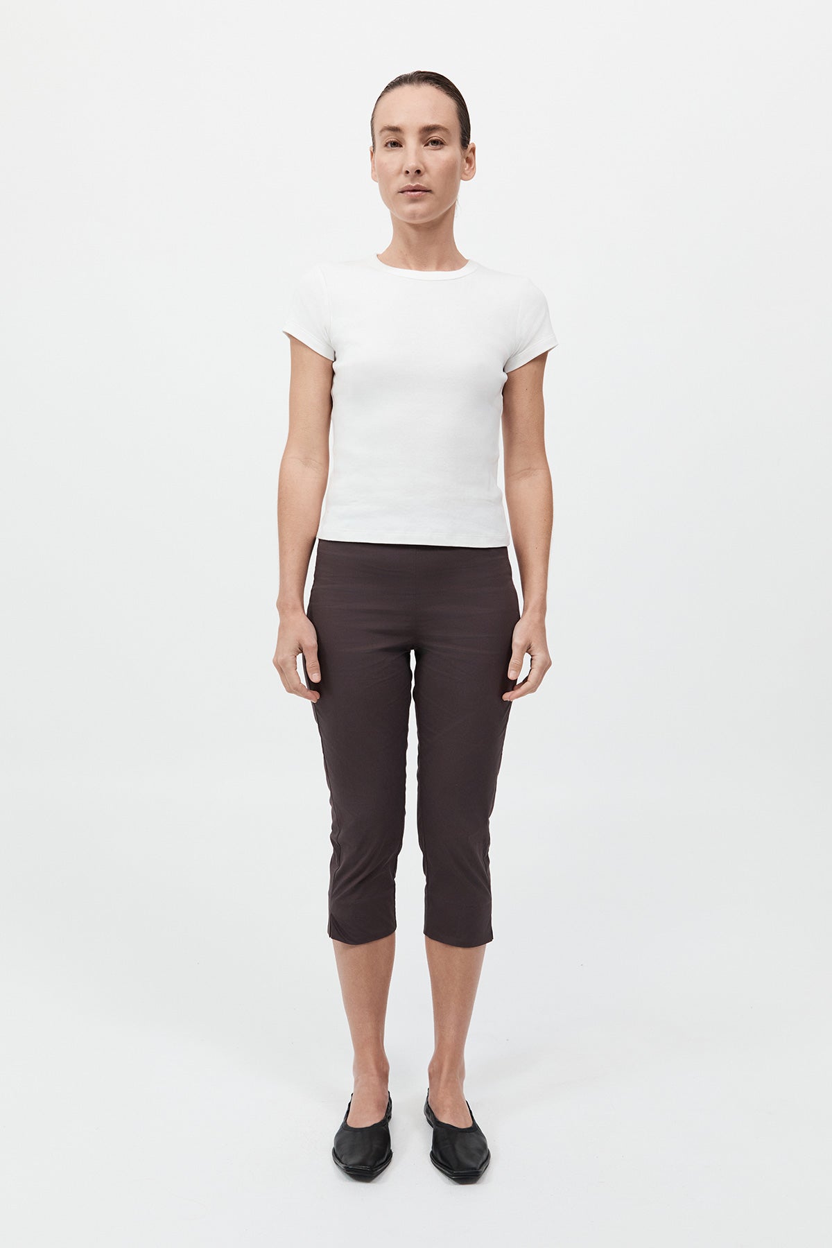 Slim Capri Pant - Chocolate Plum
