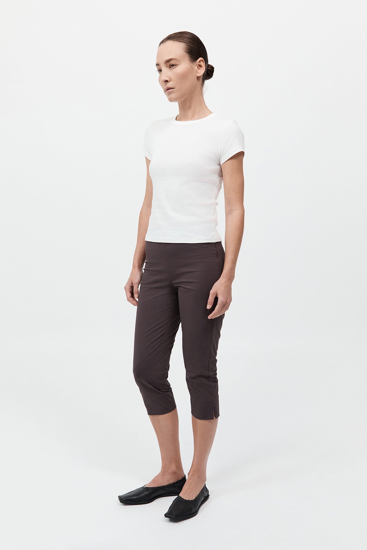 Slim Capri Pant - Chocolate Plum