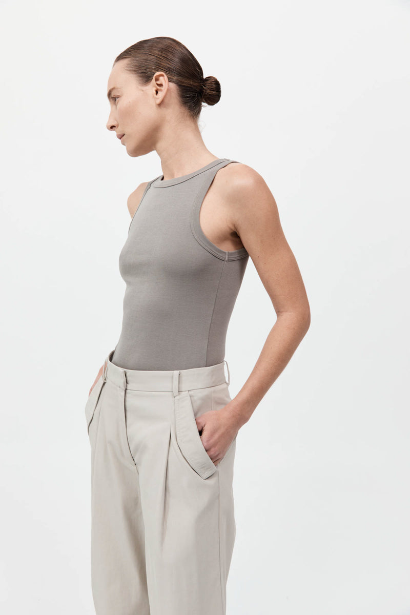 Organic Cotton Bateau Tank - Slate