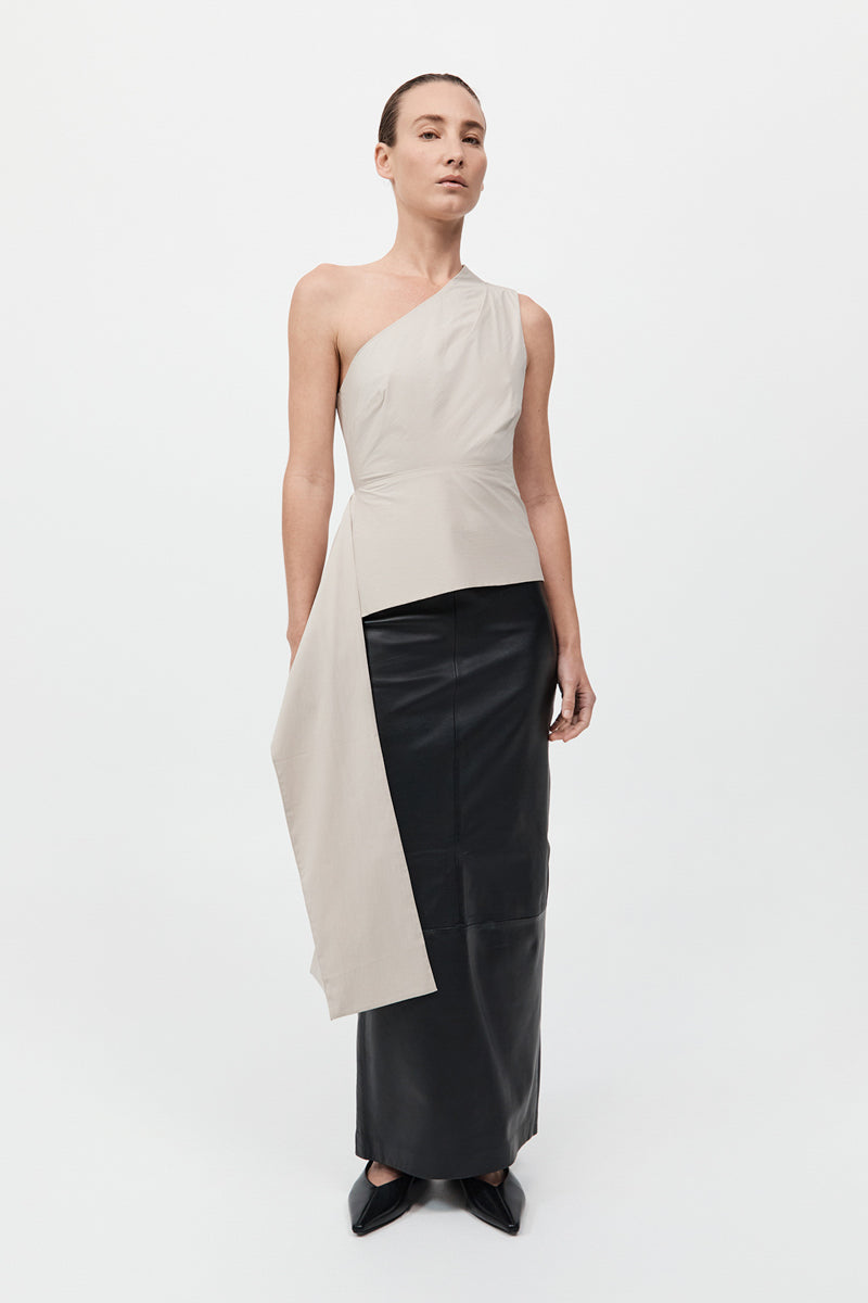 Asymm Origami Top - Creme