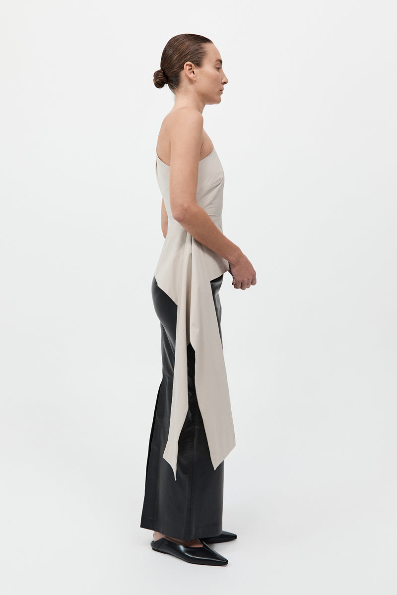 Asymm Origami Top - Creme