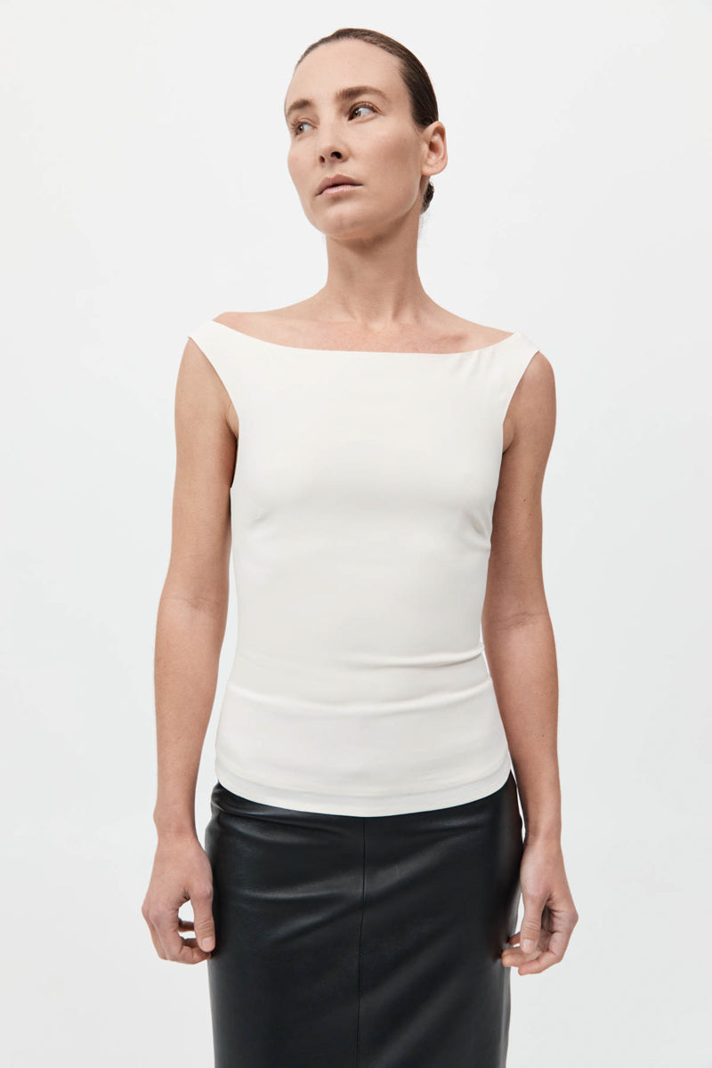Slim Bateau Top - Off White