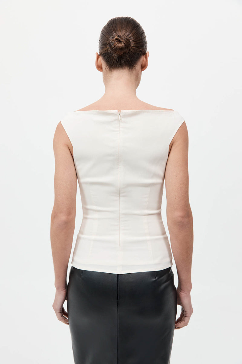 Slim Bateau Top - Off White