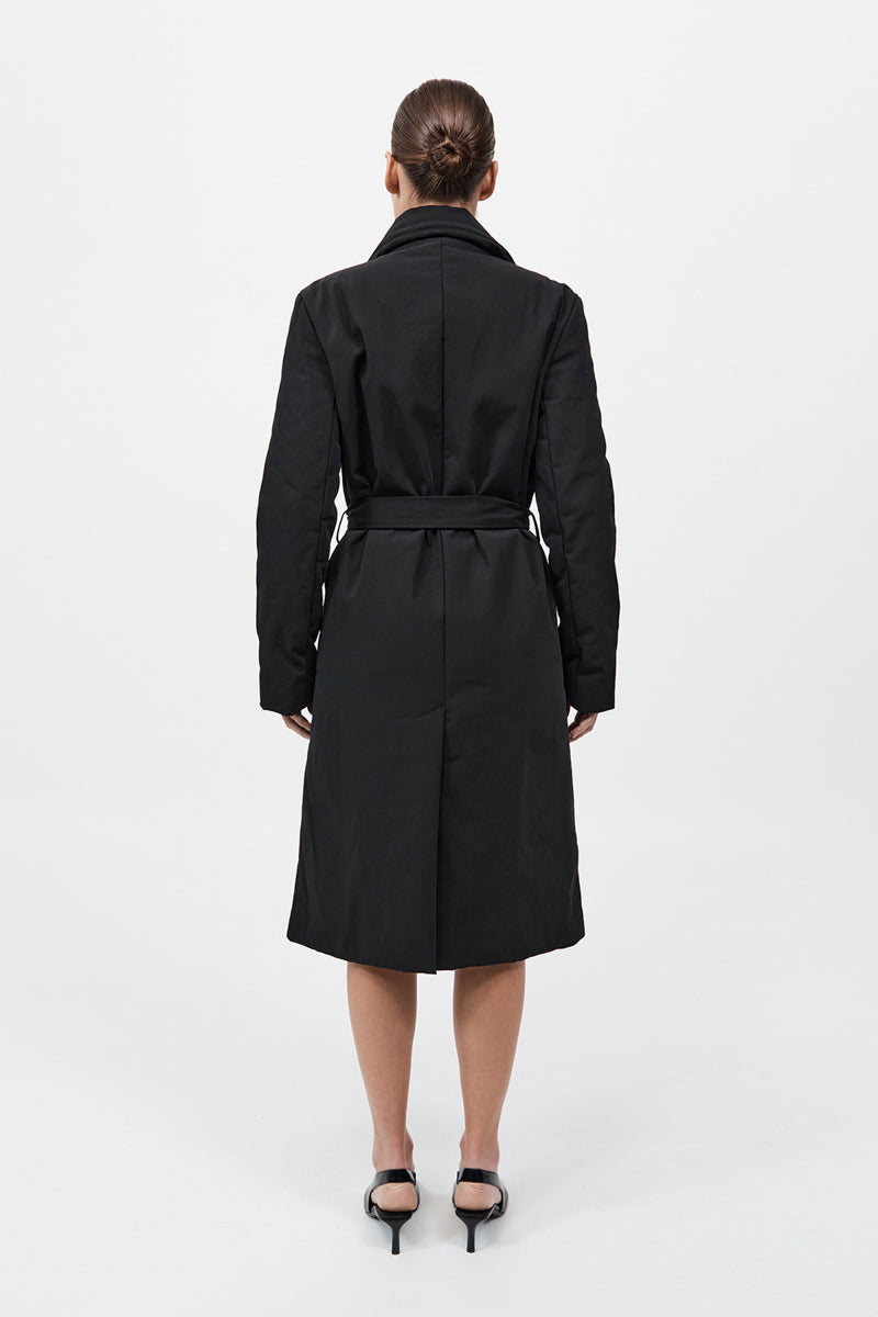 Padded Car Coat - Black