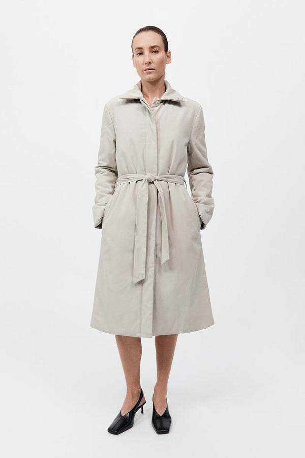Padded Car Coat - Creme