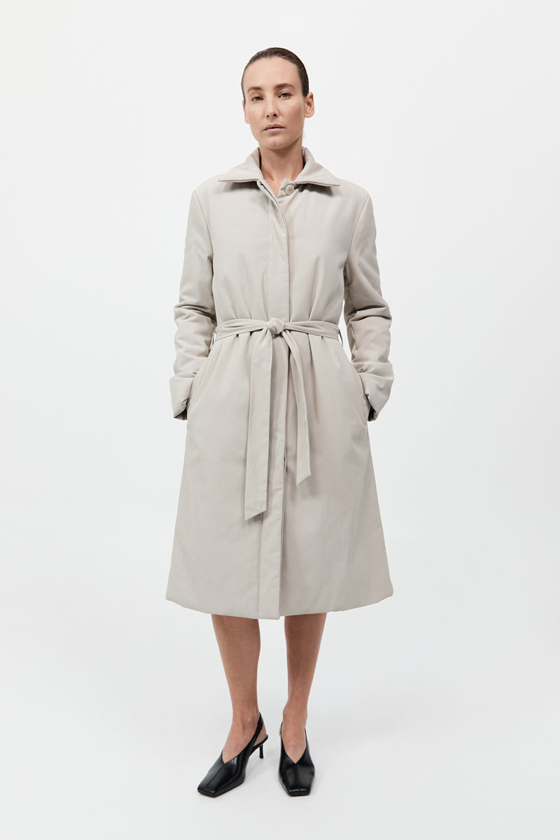 Padded Car Coat - Creme