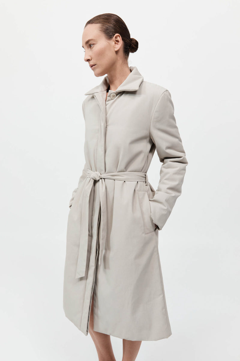 Padded Car Coat - Creme