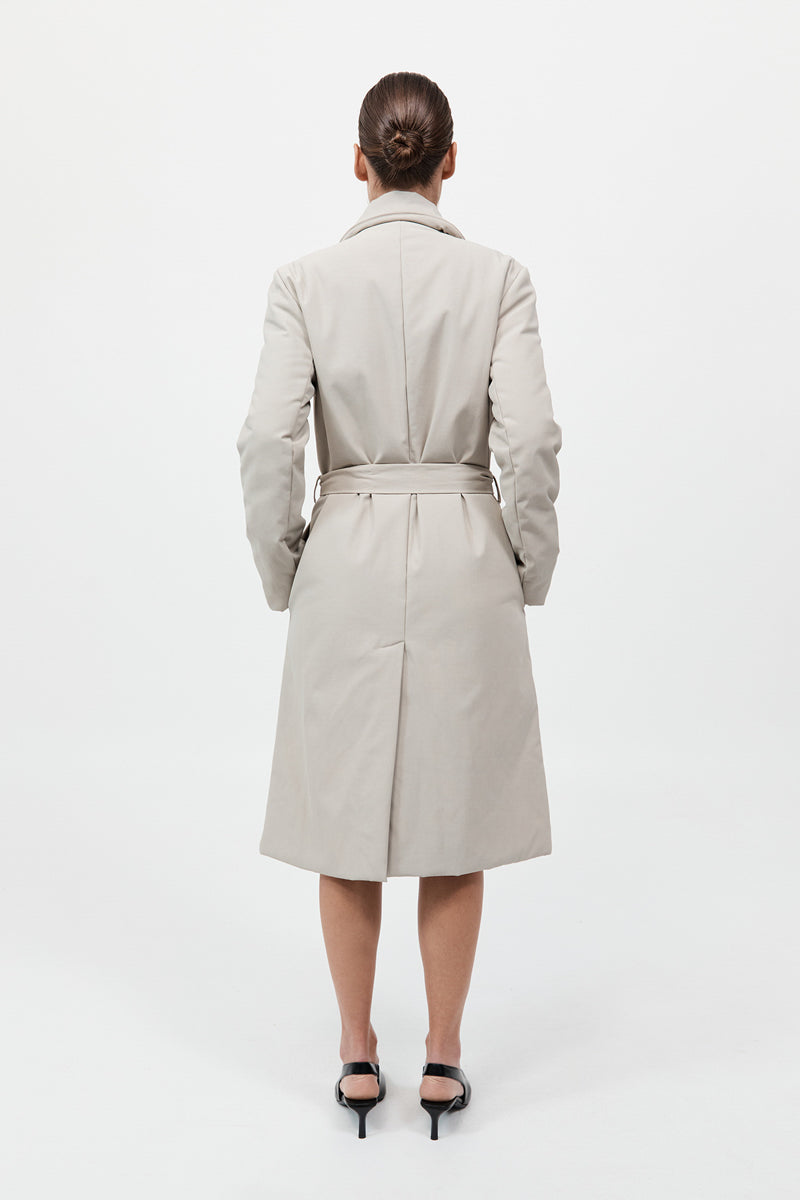 Padded Car Coat - Creme