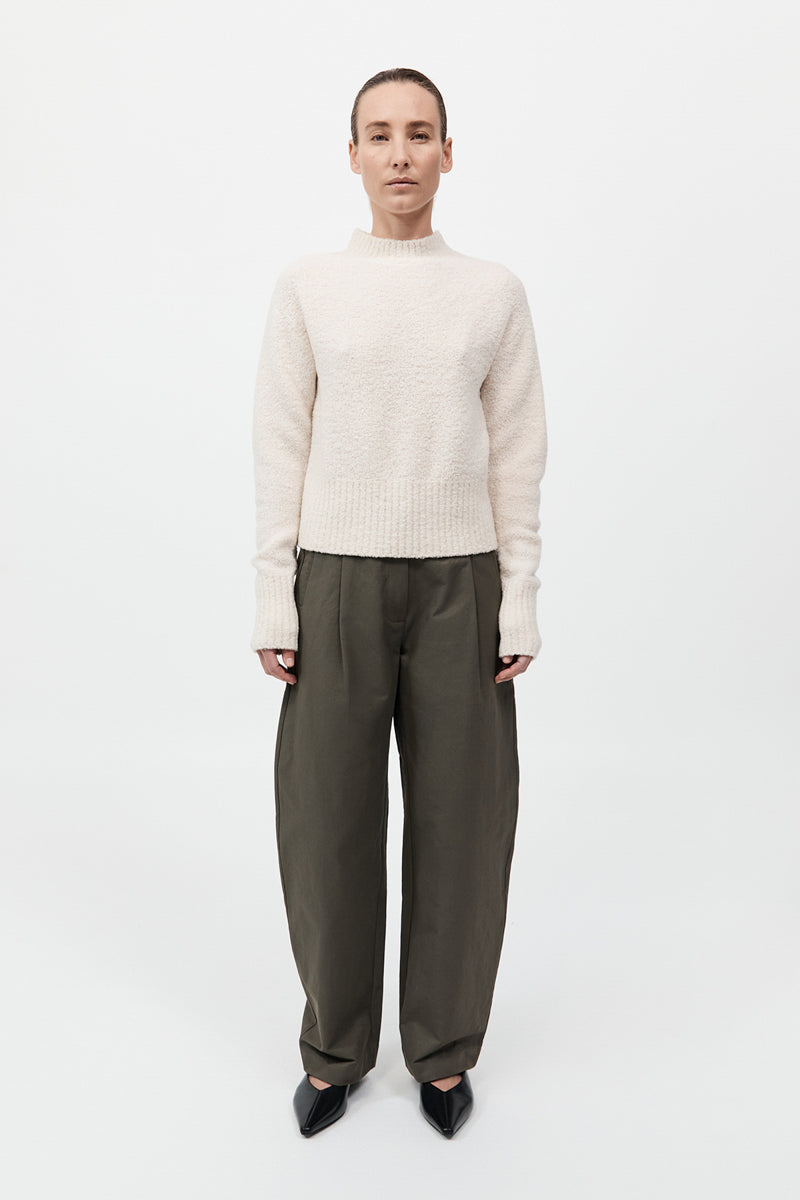 Boucle Wool Jumper - Off White