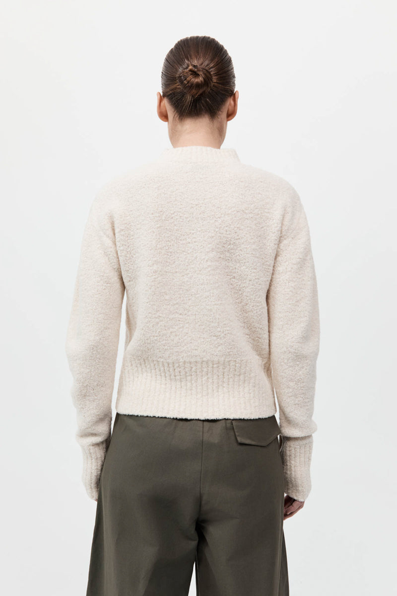 Boucle Wool Jumper - Off White