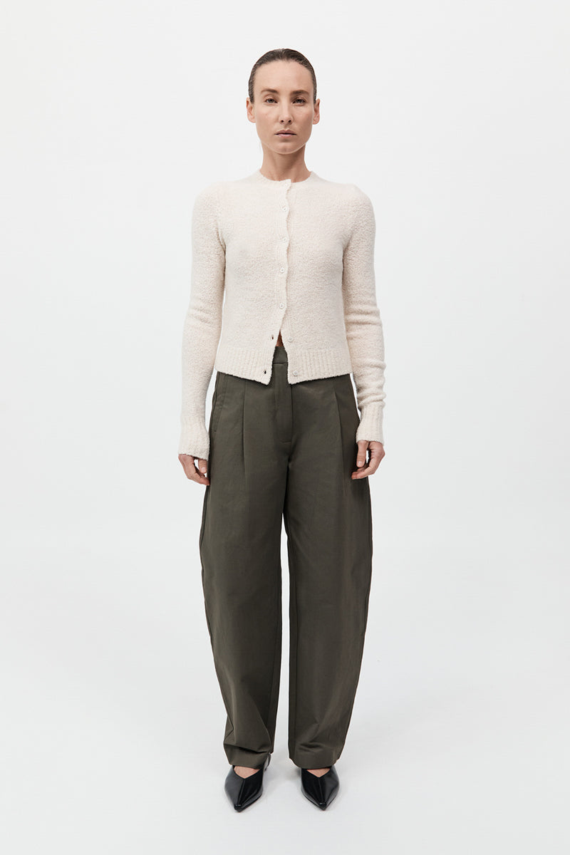 Boucle Wool Cardigan - Off White