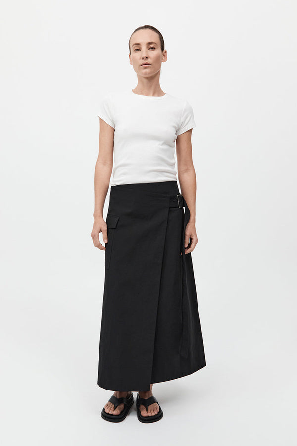 Utility Wrap Skirt - Black