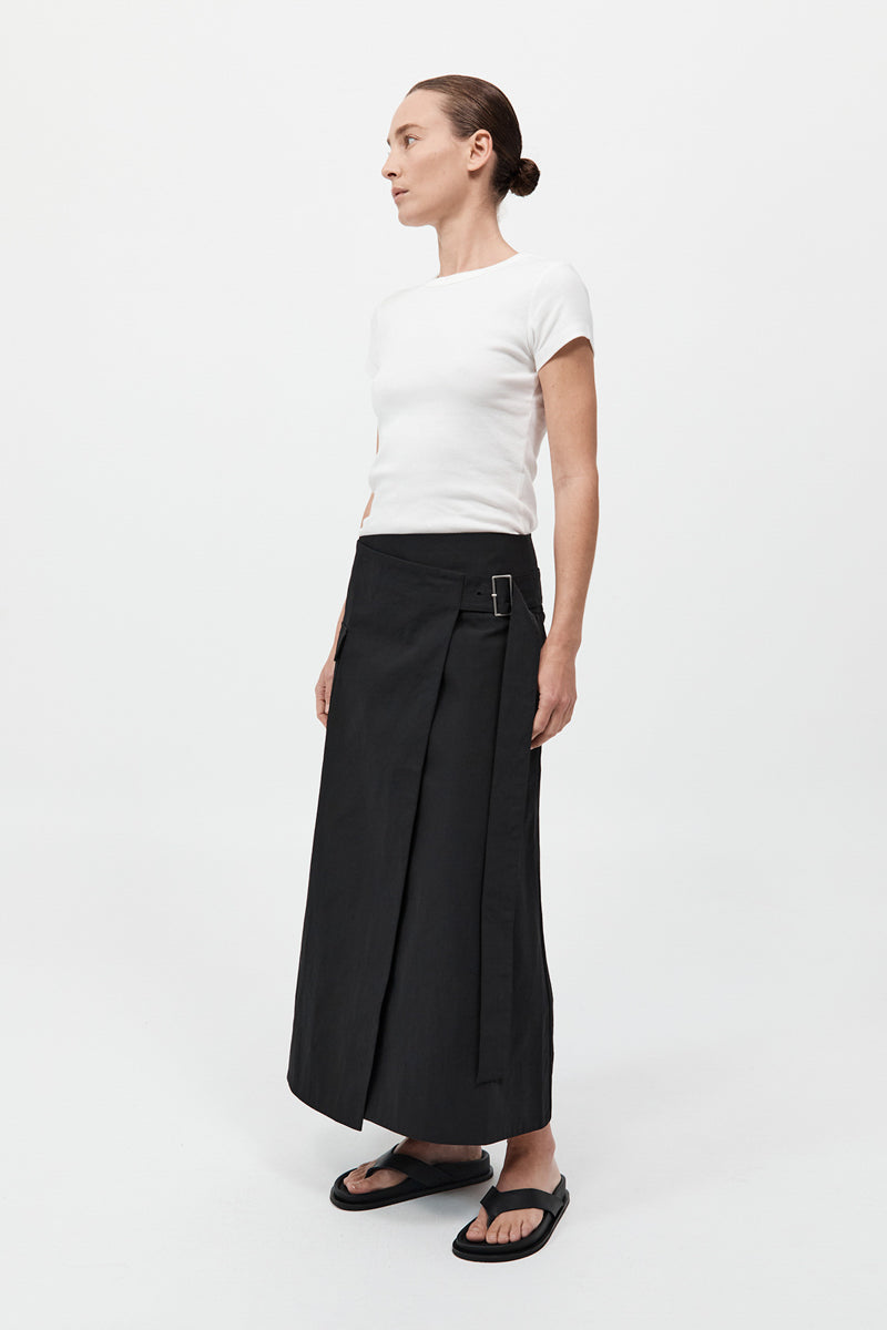 Utility Wrap Skirt - Black