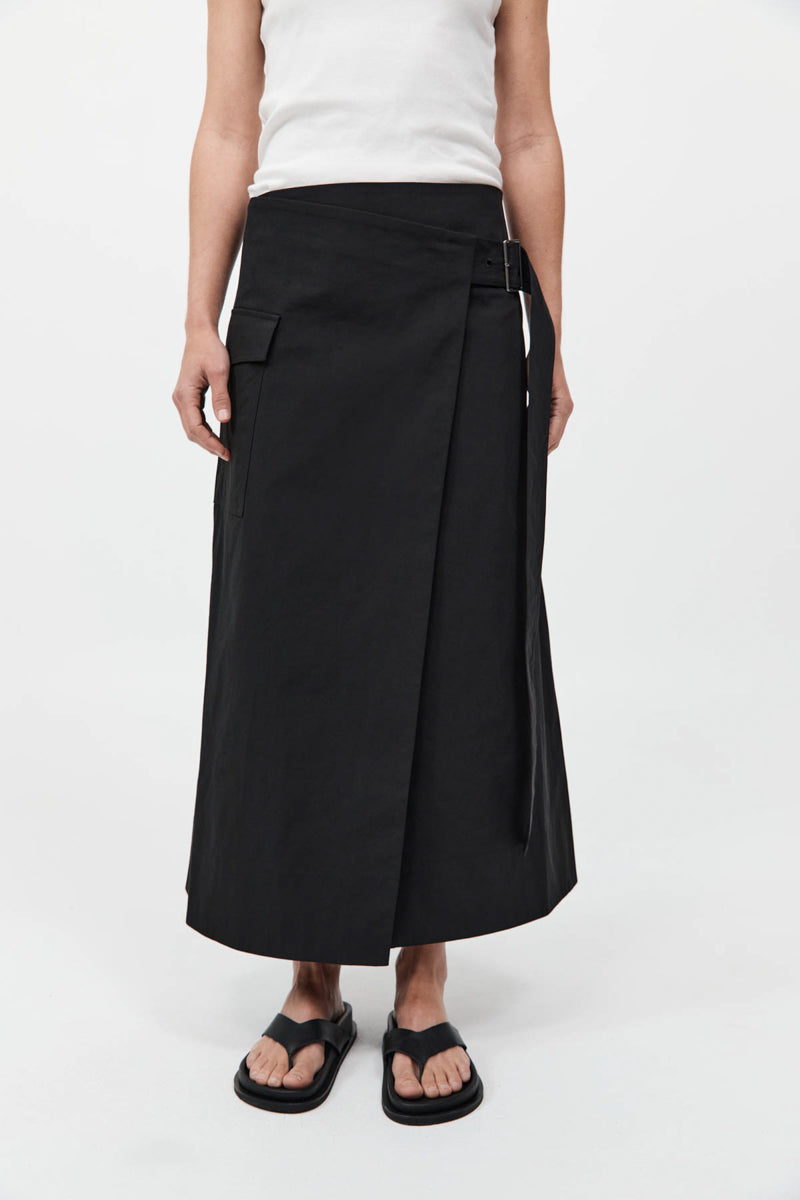 Utility Wrap Skirt - Black