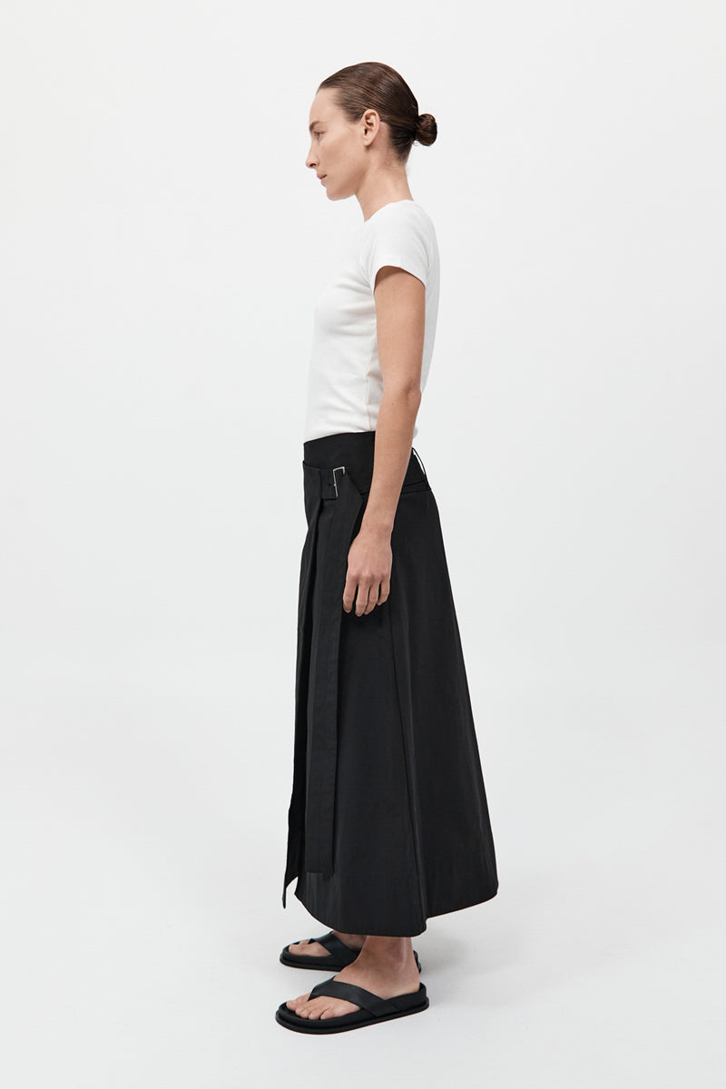 Utility Wrap Skirt - Black