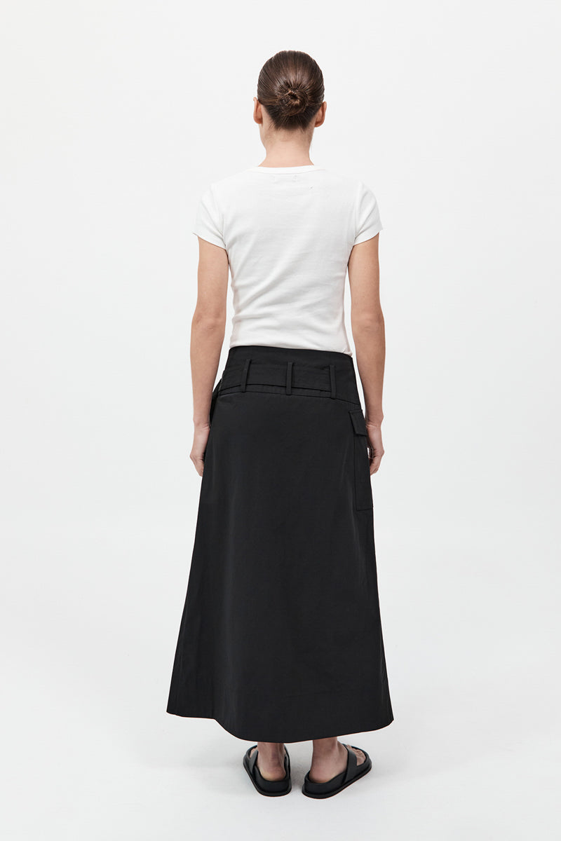 Utility Wrap Skirt - Black