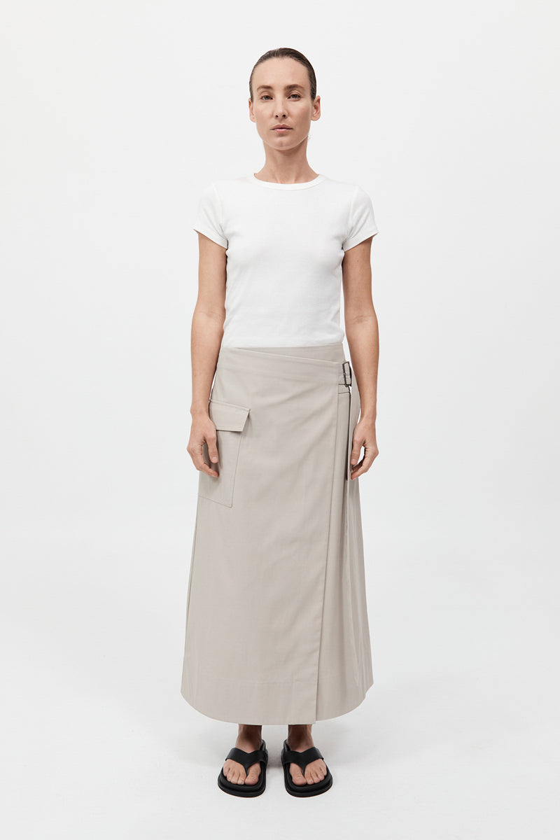 Utility Wrap Skirt - Creme