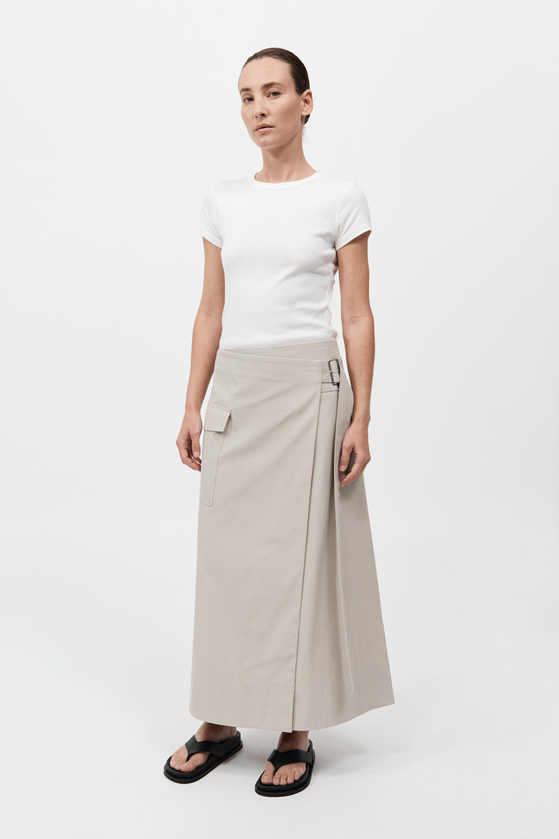 Utility Wrap Skirt - Creme