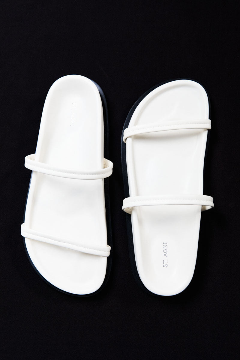 Fine Double Strap Slide - Off White