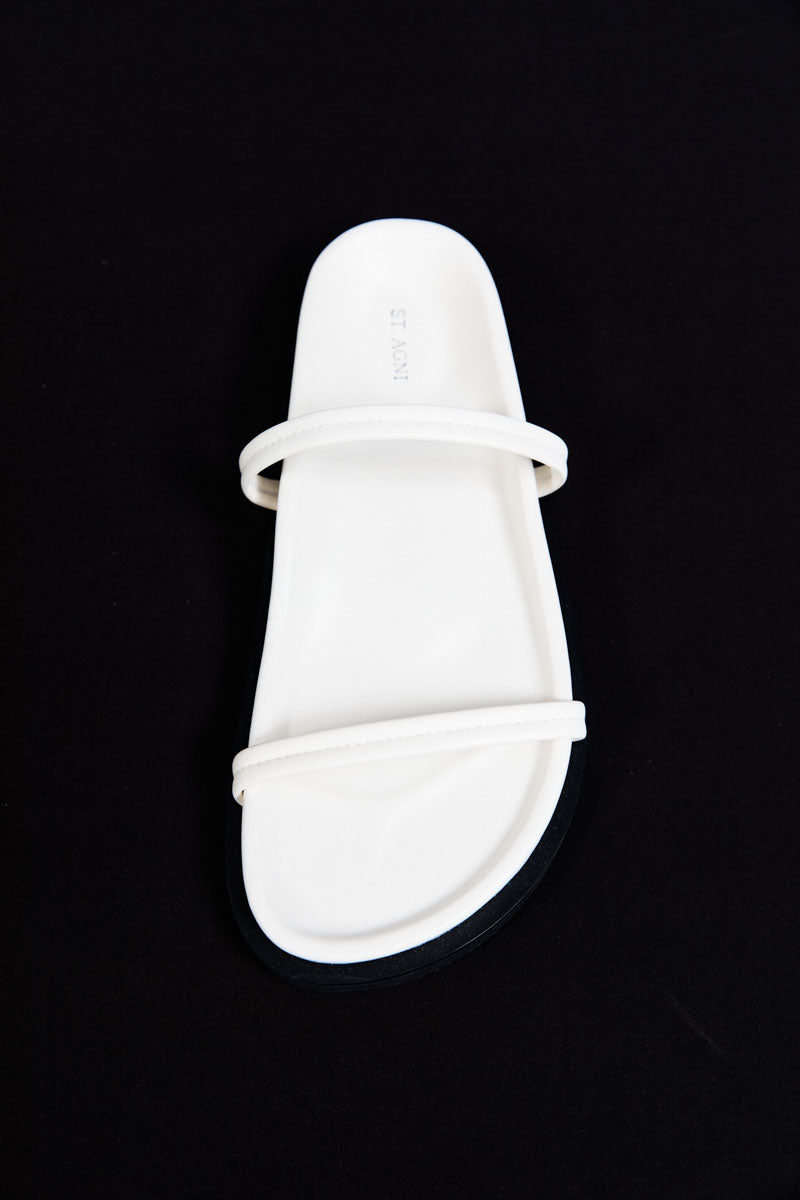 Fine Double Strap Slide - Off White