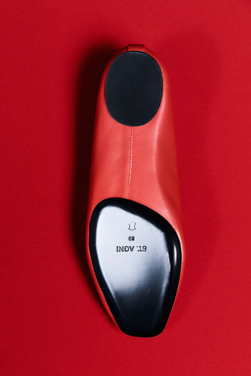 Soft Glove Ballet Flat - Rosso