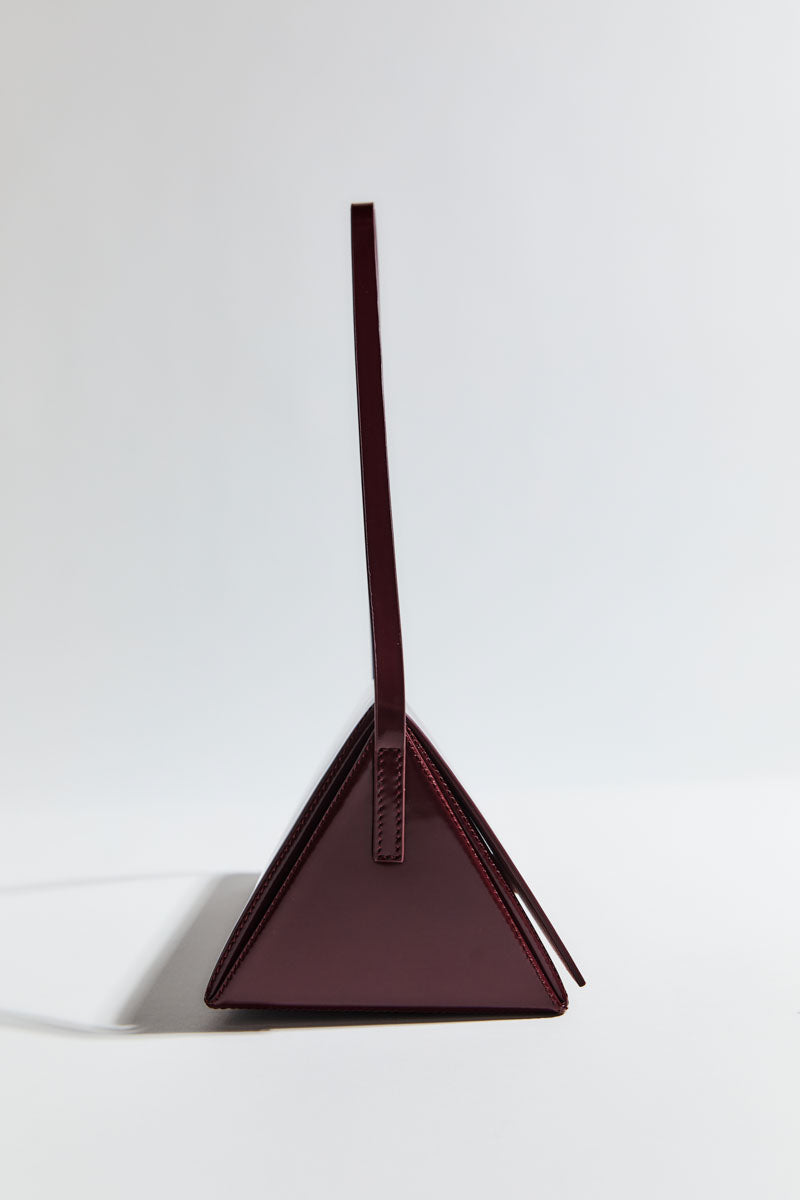 Triangle Origami Shoulder Bag - Plum