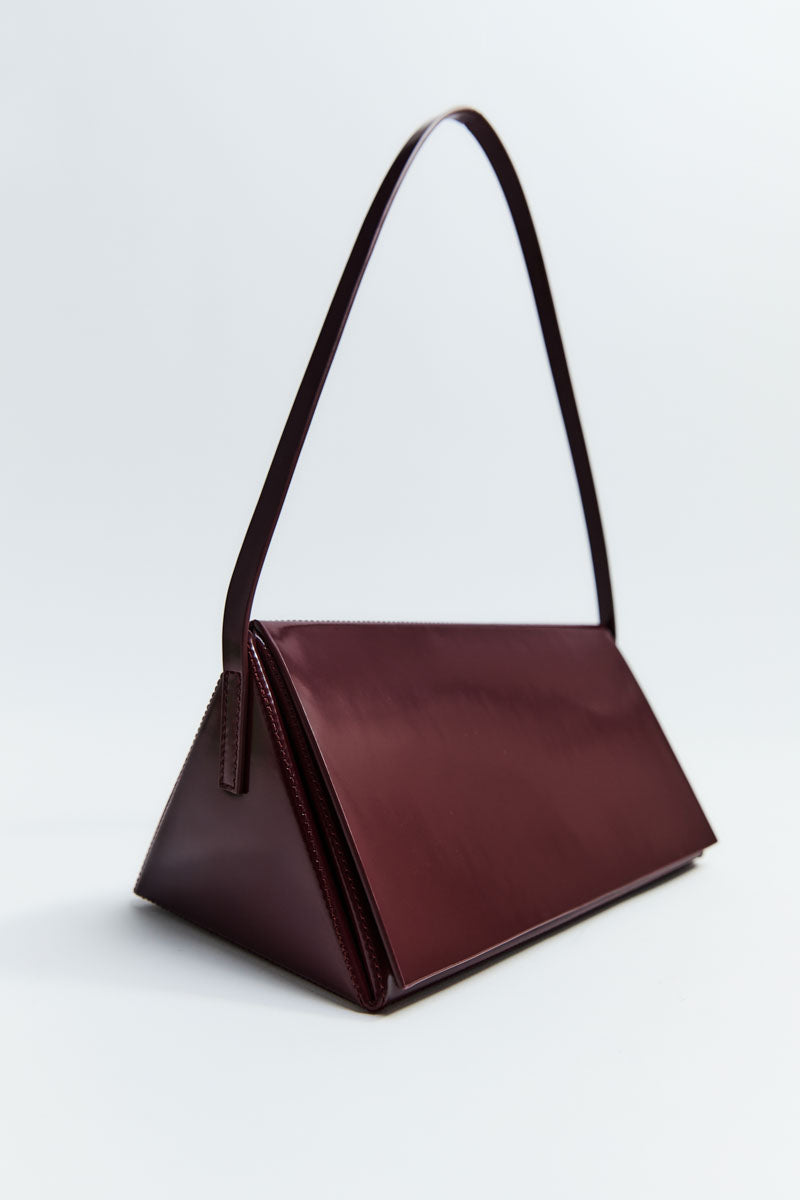 Triangle Origami Shoulder Bag - Plum